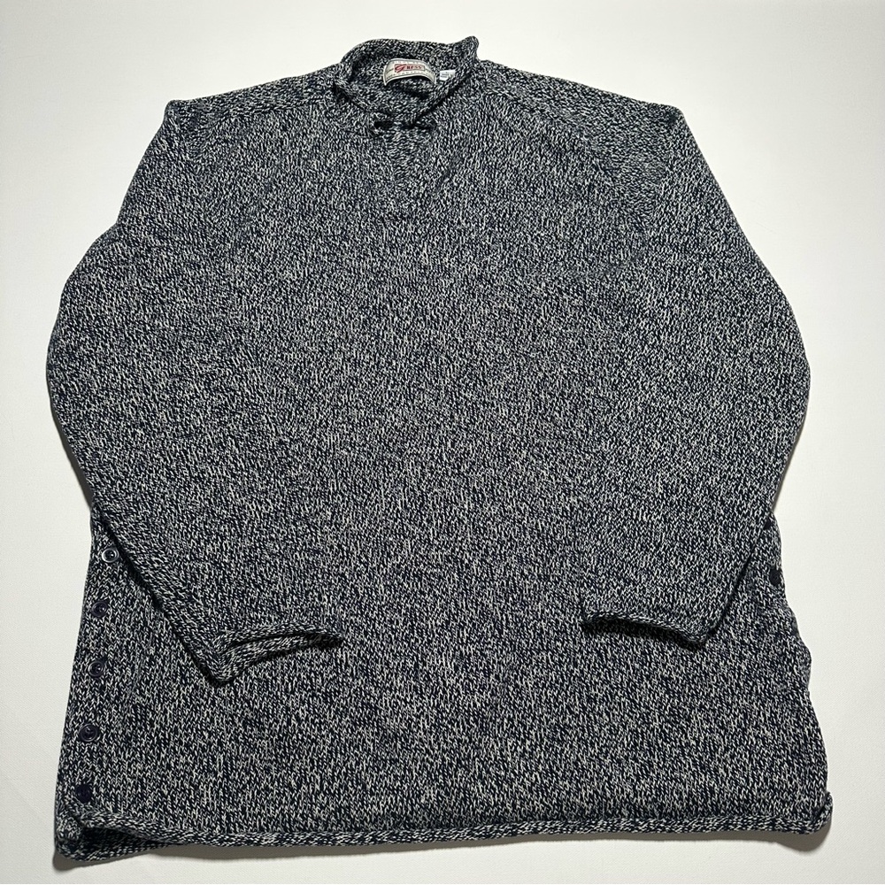 VINTAGE Guess Pullover Roll Collar/Hem/Cuffs & Split Hem Knit Sweater - Large